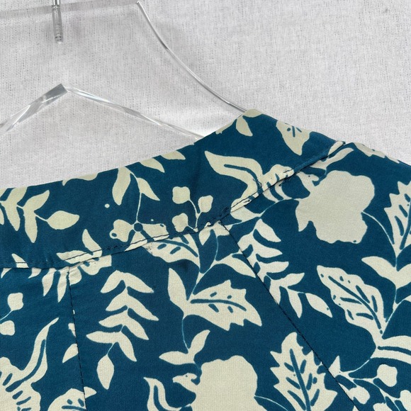 NATALIE MARTIN Fiore Short Dress Womens Small Pomegranate Blue Floral Print - Picture 12 of 16